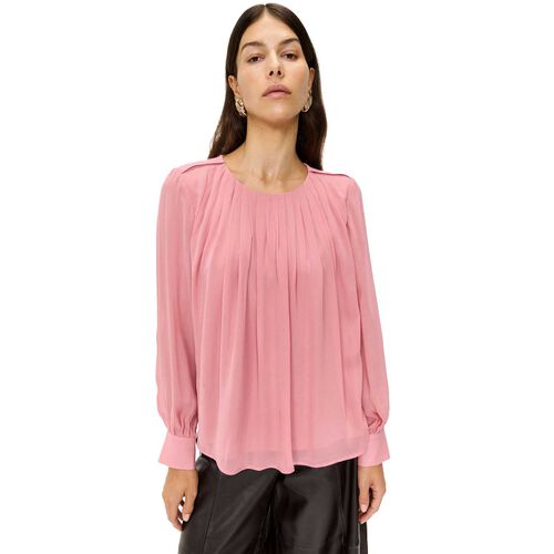 Veronika Maine Georgette Gathered Shoulder Top